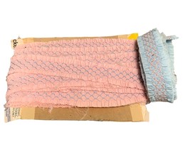 Vintage Pink Blue Smocked Elastic Trim Fabric 60 feet for Sewing Crafting - €13,98 EUR