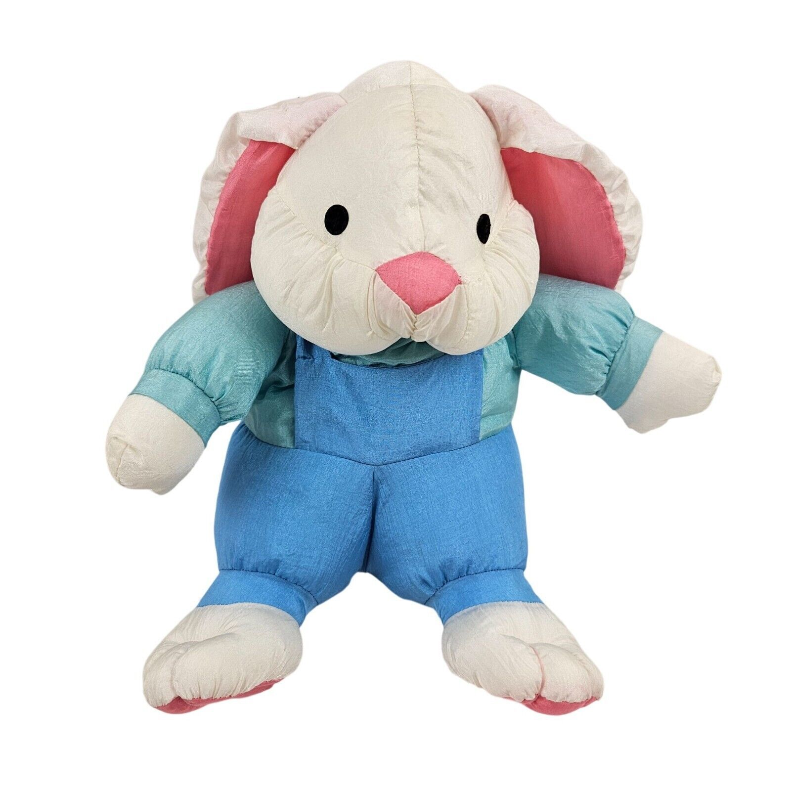 James Alex Plush Bunny Rabbit Parachute Nylon Vintage Stuffed Animal Toy 11in - $15.84