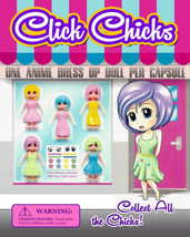 2 inch 2&quot; Bulk Vending Machine Capsules Unique Anime Click Chicks Mix 140 pc - £36.80 GBP
