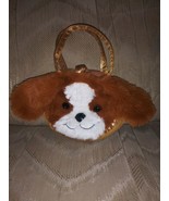 Aurora Puppy Dog Plush Purse Brown Clutch Handbag  - $16.71