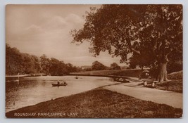 RPPC 1939 Roundhay Park Upper Lane Leeds England Real Photo Vintage Post... - $48.37