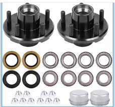 2Sets 5 on 4.5'' Trailer Hub Kits for 2000lbs 1'' or 1-1/16'' Straight 2... - $52.64