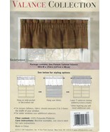 Two Pintuck Tailored Valances - Chocolate 50&quot; x 15&quot; Top Treatment - Bask... - $24.74