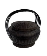 Black Hmong Storage Basket for Fruits &amp; Vegetables with Lid and Handle, ... - $18.66