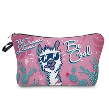 Deanfun Waterproof Makeup Bag Printing Llama Love Cosmetic Bags Travel Cosmetic  - £44.87 GBP