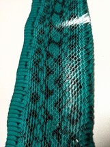 Unbleached Elaphe Snake Skin Leather Snakeskin Craft Supply Glossy Teal - $343.44 MXN+
