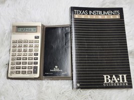 VTG Texas Instruments BA II Financial Calculator w/ Manual &amp; Case TESTED - £16.51 GBP