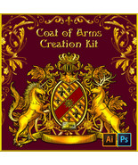 DIY Gold Custom Coat of Arms Creation Kit / Custom Family Crest, Heraldry - £10.61 GBP