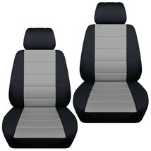 Front set car seat covers fits Jeep Wrangler JK 2007-2017  Charcoal with Stripes - $79.99