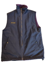 Columbia Reversible Full Zip Fleece Vest Size Small Blue/Purple Color - £11.80 GBP
