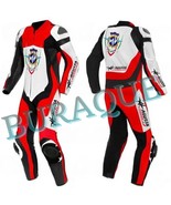 MEN MV AGUSTA  RED &amp; WHITE MOTORCYCLE RACING 1&amp;2-PIECES  LEATHER SUIT CE... - $239.00