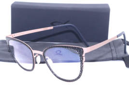 New Blackfin BF845 COL.915 Maryport Black On Pink Gold Titanium Eyeglasses 51-20 - £207.02 GBP