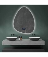 Modern Rectangular Smart LED Bathroom Mirror with Bluetooth Speaker &amp; Ad... - $1,741.35 CAD
