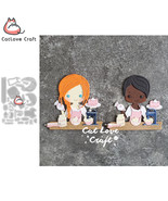 Baking Cake Girl Metal Cutting Dies Scrapbooking Die Cuts Card Making DI... - $10.31