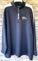 JM Mitchell HS Jacket Mustangs Black Quarter Zip Pullover Antigua Mens X... - £30.17 GBP