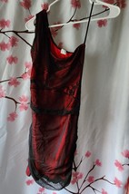 NWOT Women&#39;s Off Shoulder Sweetheart Red Black Floral Lace Dress Size S - £29.61 GBP