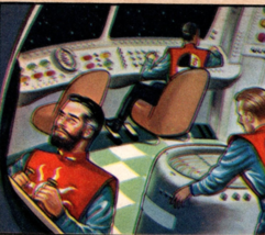 Jets, Rockets, Spacemen Bowman Gum #79 1951 EX/VG+ On Our Way Vintage Sc... - $9.49