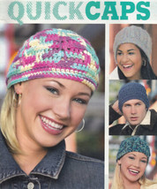 Leisure Arts 7 QUICK CAPS Crochet Pattern by Barbara Shaffer - $4.00