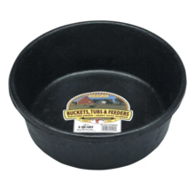 Livestock Feeder Pan 4 Qt, Rubber, Black - Little Giant HP2 DuraFlex - $364.88 MXN
