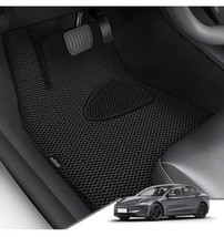 Floor Mats for Tesla Model 3 All-Weather Waterproof PVC Liner, 3Pc Black - $39.59