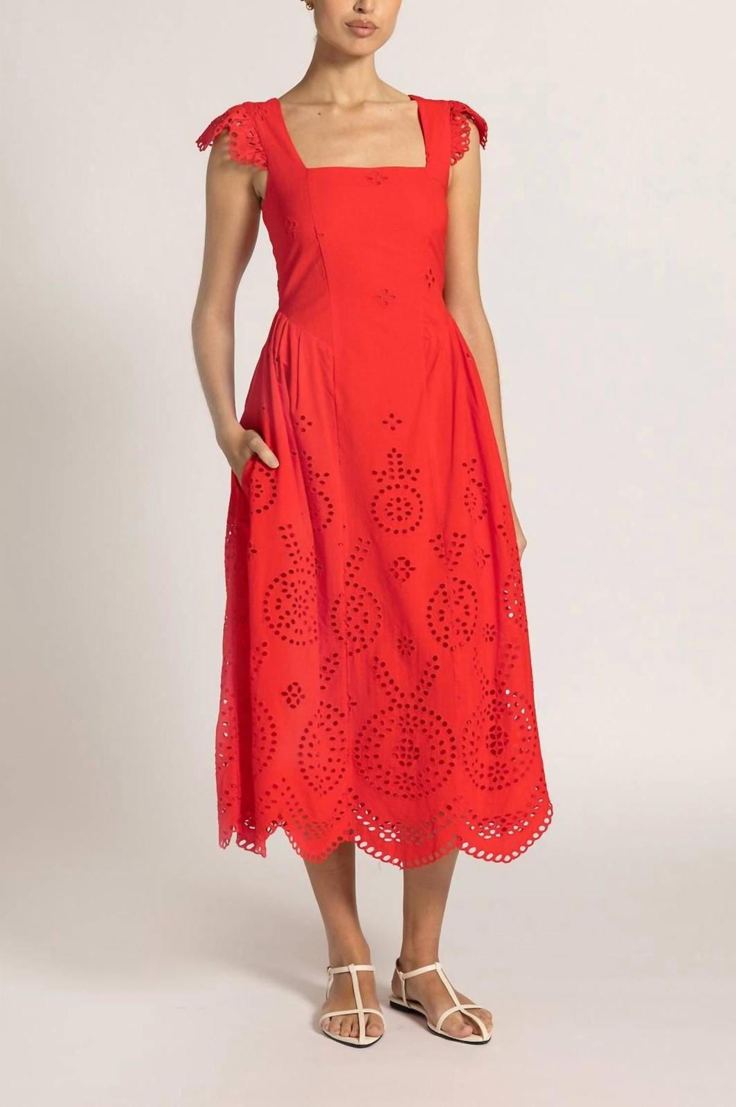 Cleobella Kiki Midi Dress Poppy Red - $266.99 CAD+