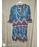 ALLOY Apparel Blue Boho Half Sleeve Mini Dress Women XL - $13.06