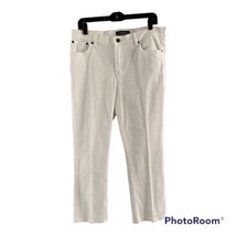 Lauren Ralph Lauren Jeans Size 12 Petite White Straight Leg Denim Mid Rise - £15.46 GBP