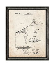 Parachute Release for Kites Patent Print Old Look with Black Wood Frame - £19.92 GBP+