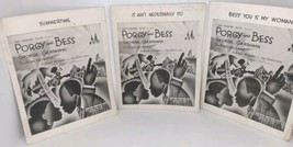 3 VTG Porgy and Bess Sheet Music Summertime It Ain&#39;t Necessarily So Bess You Is. - £19.50 GBP