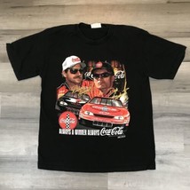 Vtg Dale Earnhardt T Shirt Size L Jr. Sr. Coca-Cola NASCAR Chase Authent... - $42.56