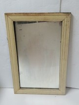 23 1/2&quot; Wood Mirror Vintage Farmhouse Long Weathered Rustic Primitive Painted - $30.69