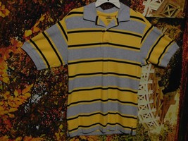 MEN&#39;S SHORT SLEEVE STRIPED PULLOVER SHIRT BY REDHEAD / SIZE S - $7.91