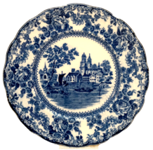 Antique Togo F Winkle &amp; Co Flow Blue Semi Porcelain 6 3/4&quot; Dessert Plate - £32.04 GBP