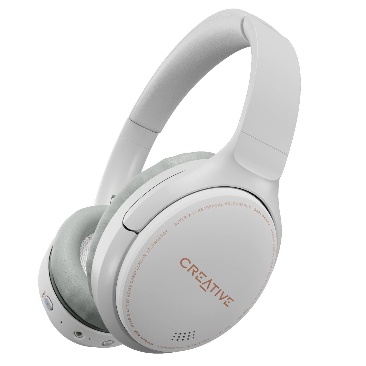 Creative Zen Hybrid (White) Wireless Over-Ear Headphones with Hybrid Act... - $93.21