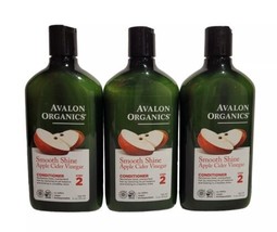 3 x Avalon Organics Conditioner Smooth Shine Step 2 Apple Cider Vinegar ... - £28.79 GBP