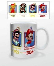Nintendo Evolution of Super Mario with Dates 11 oz Ceramic Mug NEW UNUSED BOXED - $9.74