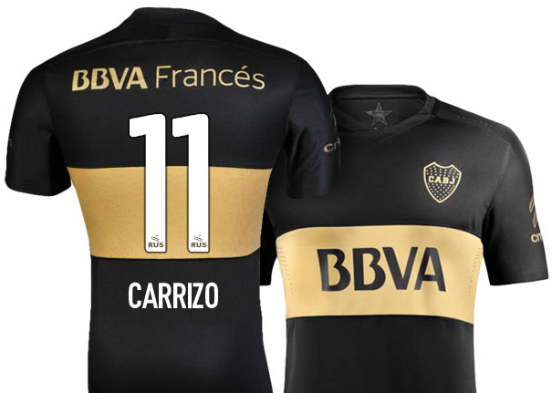 New Carrizo #11 Boca Juniors 3rd Away 2016/17 Football Shirt Men Soccer Jersey - $39.99