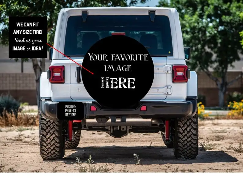 Create Your Own Spare Tire Cover Custom Spare Tire Cover Back of Jeep Decor - £16.85 GBP