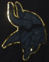 NFL Licensed Minnesota Vikings Youth Extra Large Black Gold Tee Shirt image 2