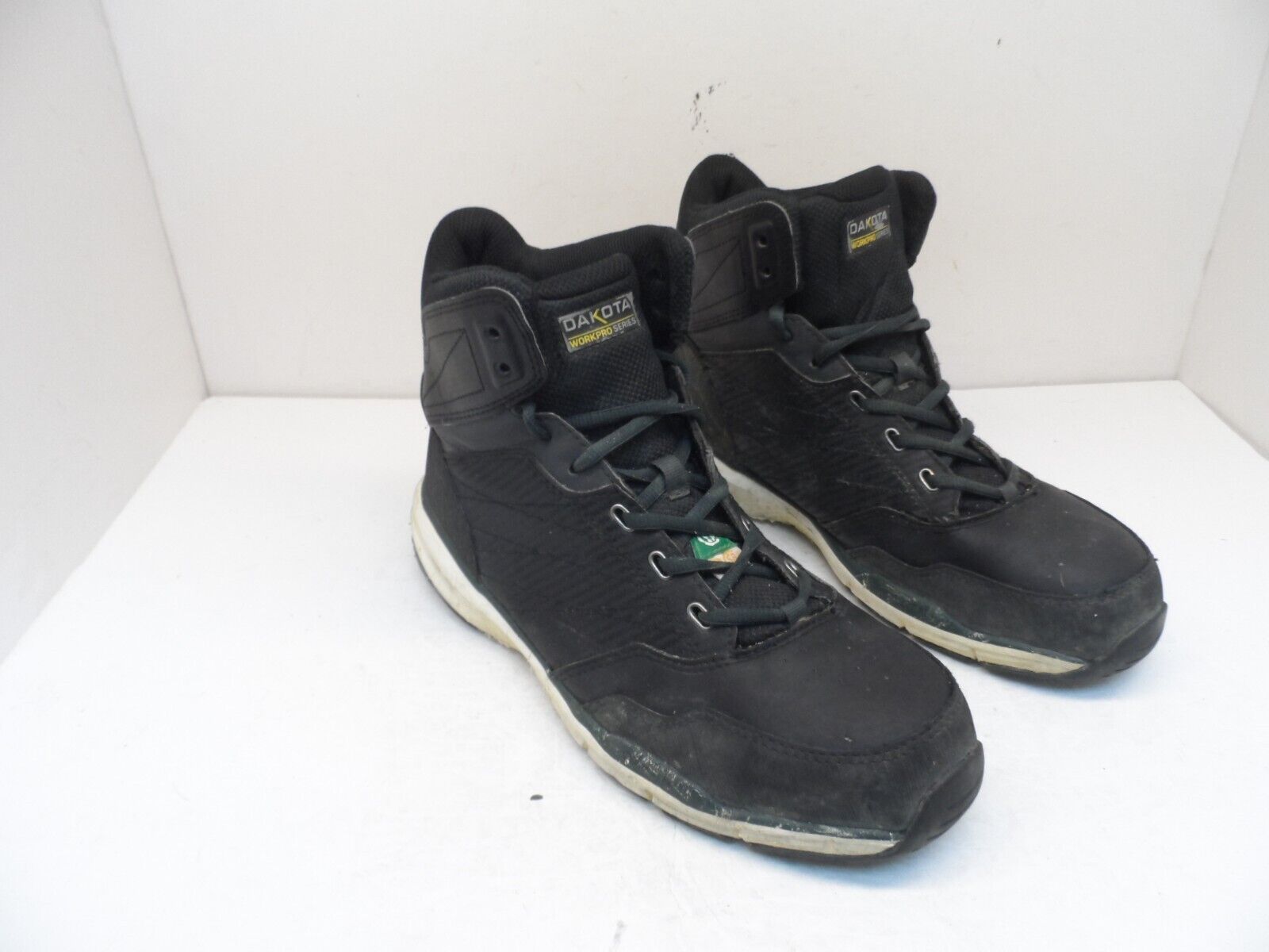 DAKOTA Men&#39;s 3617 Mid Cut Quad Lite Steel Toe Steel Plate Boots Black 9.5D - $28.49