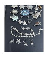 LARGE COLLECTION OF 925 STERLING SILVER TURTLE RELATED JEWELRY SKY - €697,07 EUR