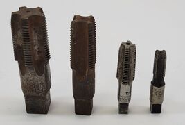 *J1) Vintage 4-piece Mixed Plumbing Lot of Pipe Tap Threaders - $19.79