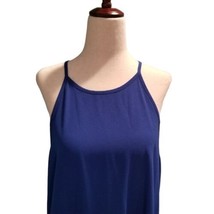 Blue Shift Halter Dress Woman&#39;s L Royal Sleeveless Lightweight Vacation ... - $27.94