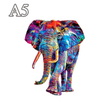 Animal Wooden Puzzle for Adults Children A3 A4 A5 3D Wood Elephant Crafts Shaped - £15.82 GBP+