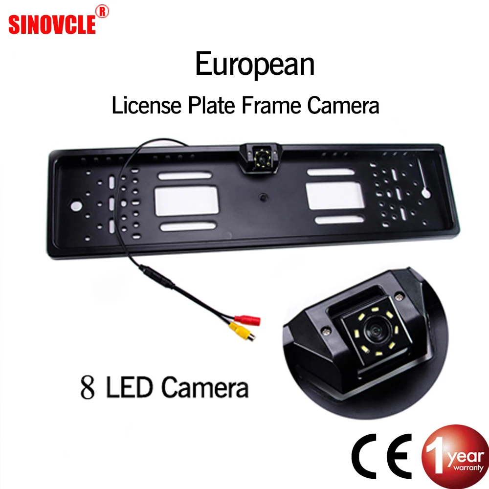 SINOVCLE Car Rear View Camera EU European License Plate Frame Waterproof Night - £11.68 GBP+