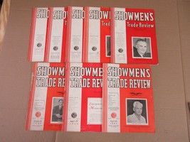Vintage Showmen&#39;s Motion Picture Trade Review 1939-1943 Lot of 9 Magazines    25 - £285.73 GBP