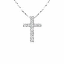 ANGARA Natural Diamond Cross Pendant Necklace in 14K Gold (Grade-HSI2, 0.39 Ctw) - £505.42 GBP