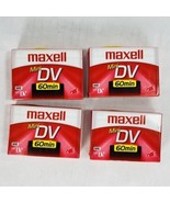 Lot of 4 Maxell Mini DV 60 Minute Blank Cassette Tapes Sealed - $21.99