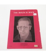 Elton John The Bitch is Back 1974 6 pages Big Pig Music Ltd Sheet Music ... - $368.16 MXN