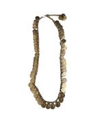 Vintage Gold Tone Coin Belt Necklace Chain Dangle Coins Boho Festival Hi... - $21.60